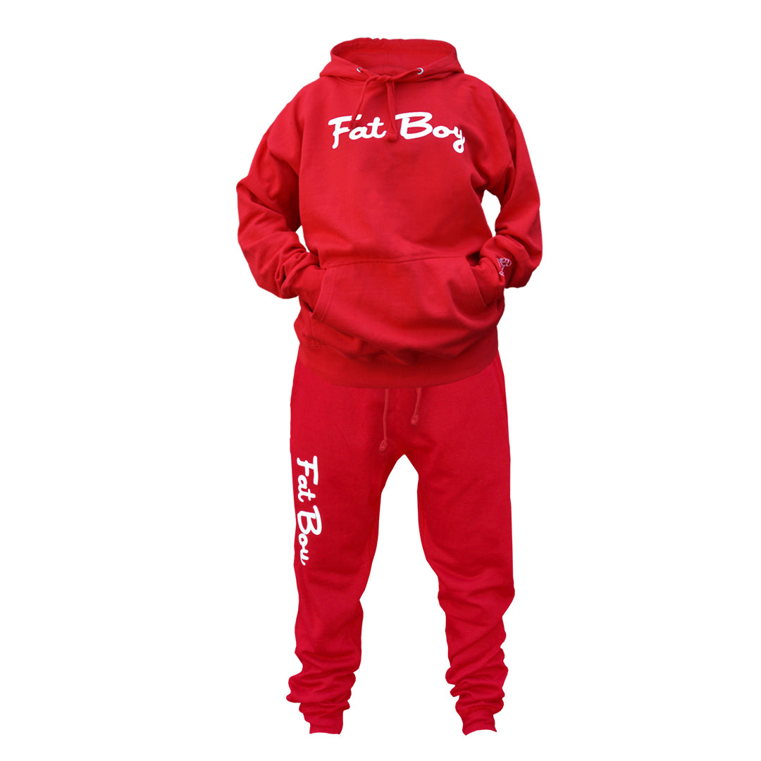 Boys Girls Tracksuit Red #Selfie Embroidered Red Jogging Suit Top & Bottom