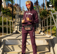 Womens Burgundy Sweat Suit