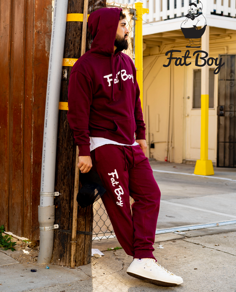 Mens Burgundy Sweat Suit Fatboysclub Clothing Company